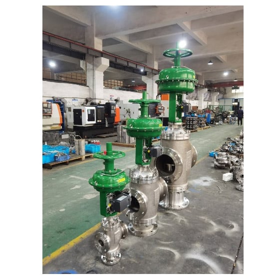 pneumatic double seated control valve