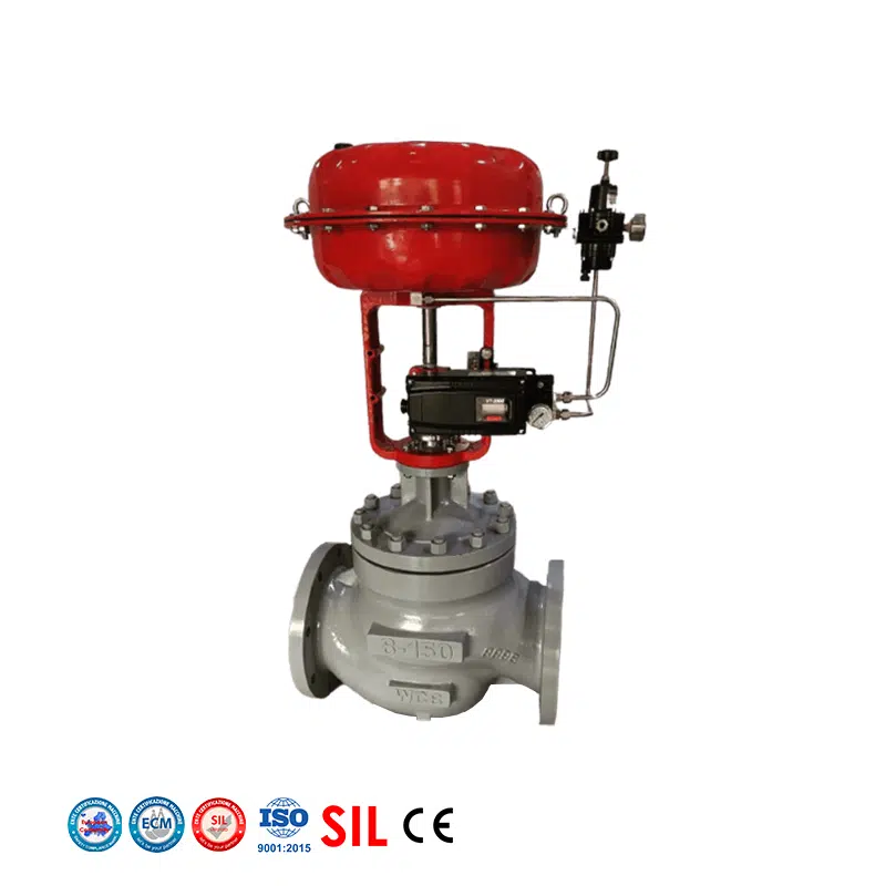 pneumatic globe control valves with ytc positioner