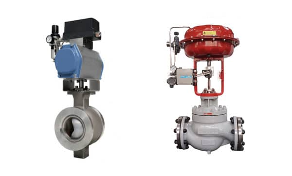 v port ball valve and control valve