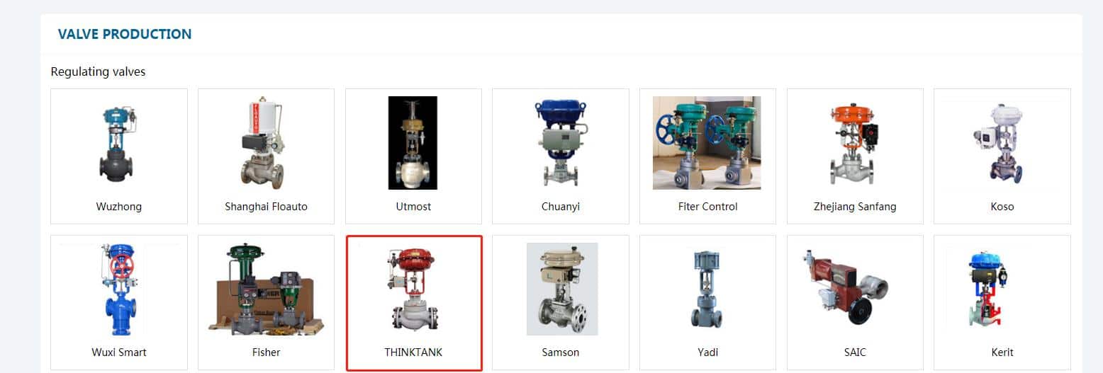 well known brand of control valves in china