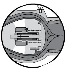 check valve open