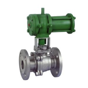 cast iron pneumatic 2pc flange ball valve