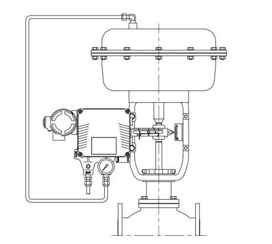 feedback lever for control valve