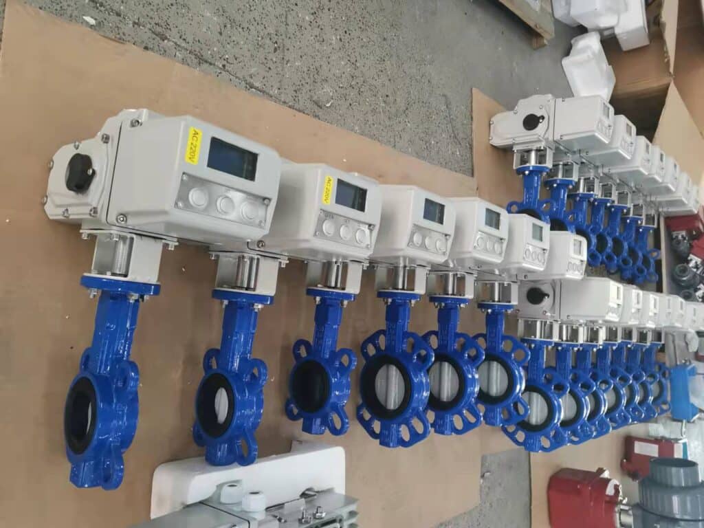 quater turn electric actuator for butterfly valve