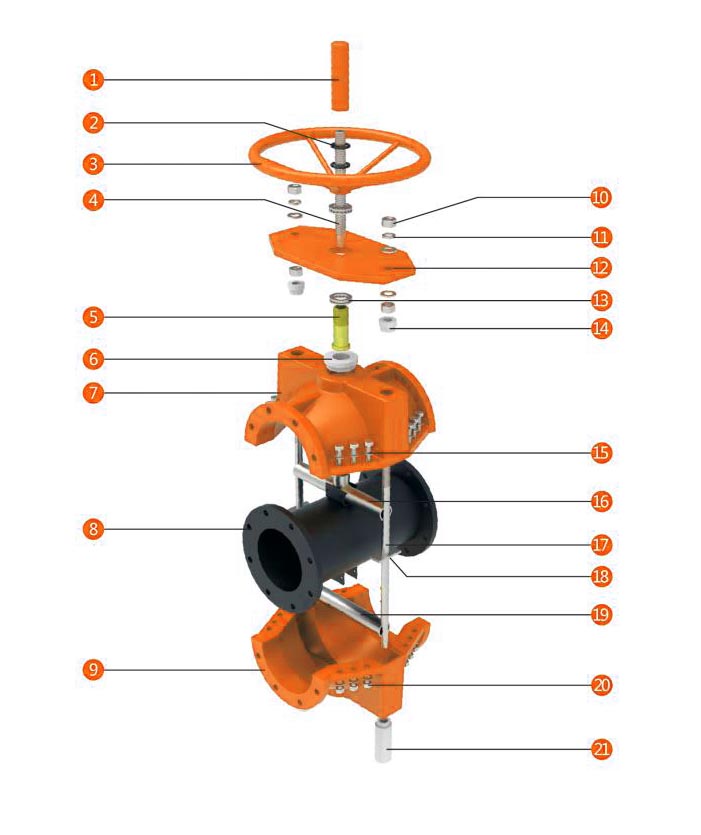 components of manual pinch valve