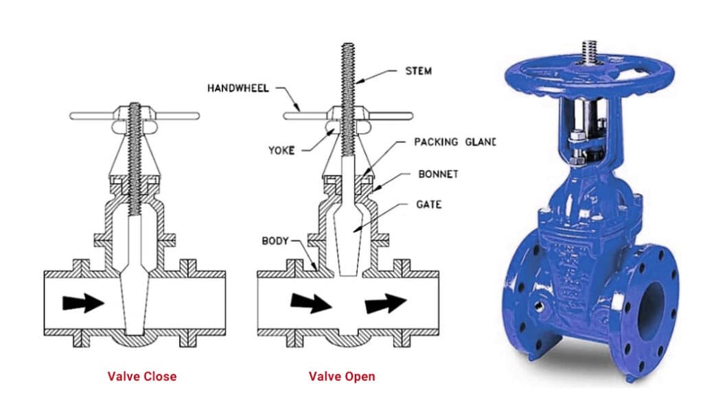 rising stem gate valve