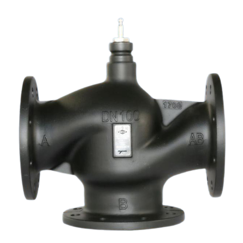 three way flanged cast iron globe valve