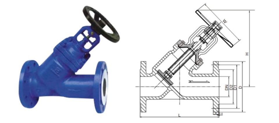 din y type globe valve with bellows
