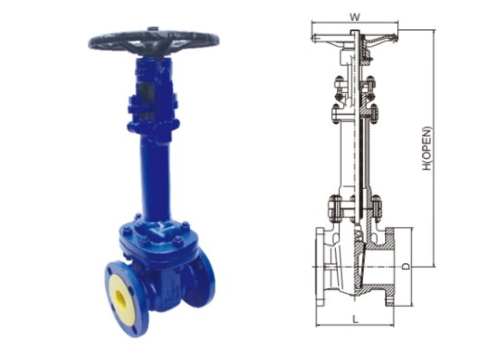 din gate valve with bellows