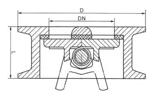 butterfly check valve dimension