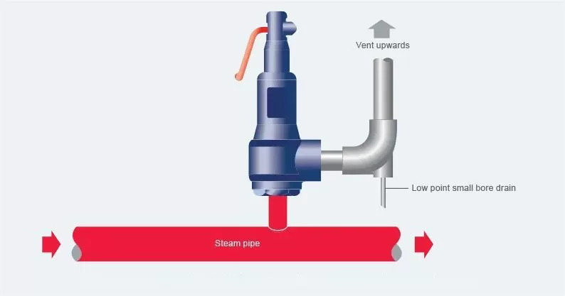 correct installtion position of safety valve at steam system2