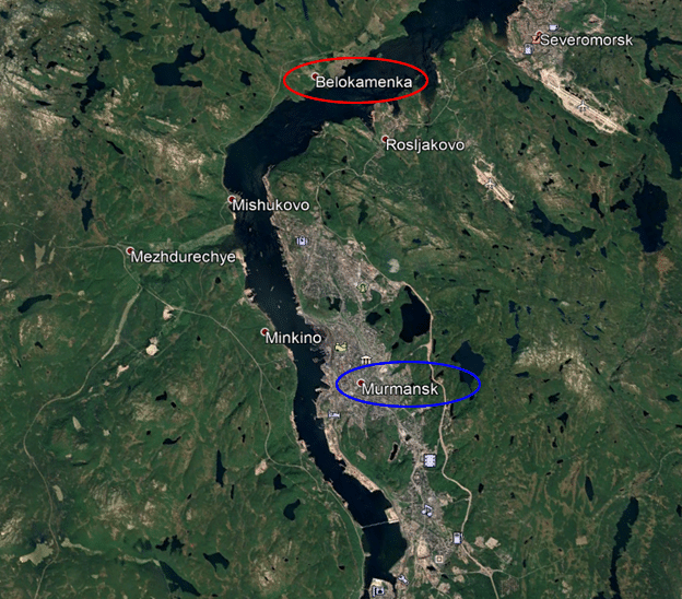 arctic lng 2 center location in belokamenka