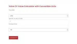 valve cv value calculator