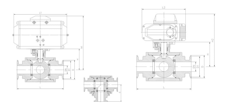 3 way ball valve tri clamp