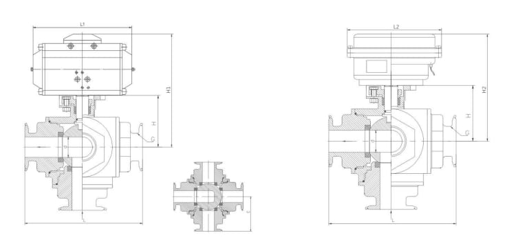 5 way ball valve tri clamp dimensions