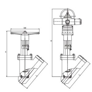 molten salt y type globe valve