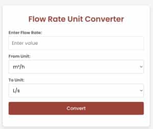 flow rate unit converter