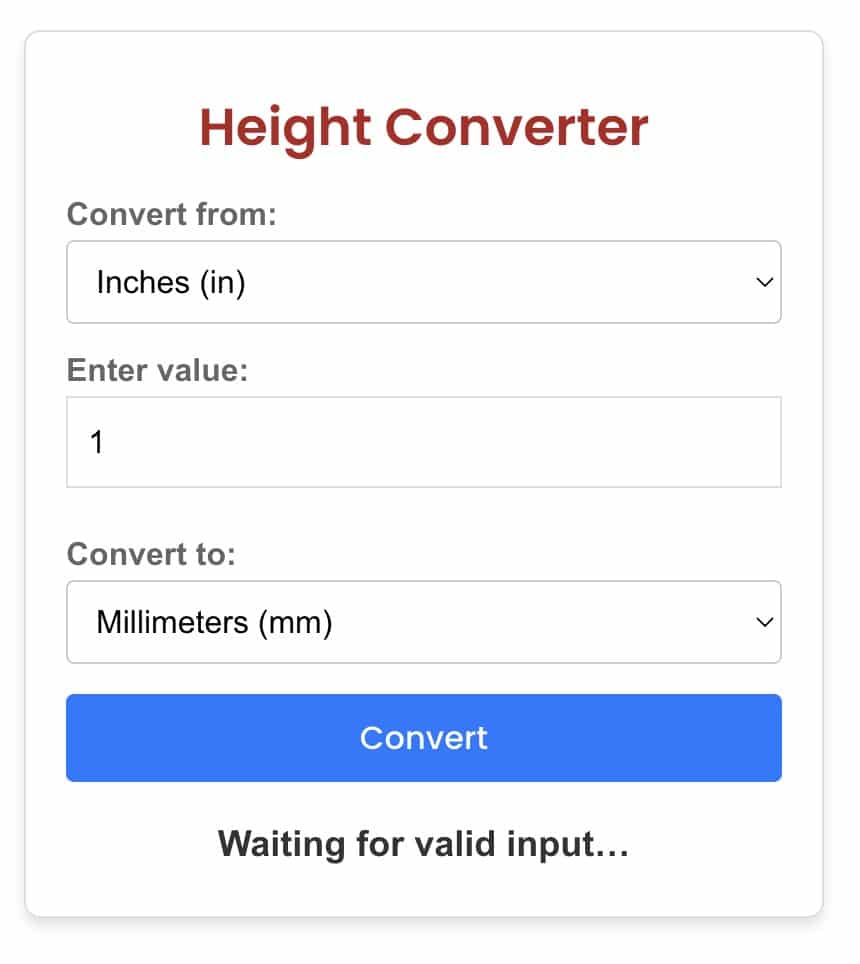 height converter