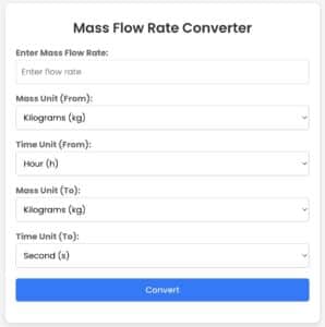 mass flow rate converter