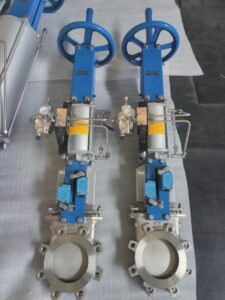 5in double acting pneumatic knife gate valves