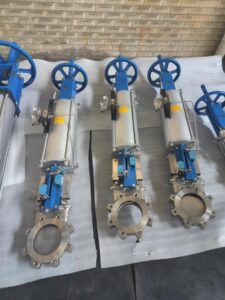 6in knife gate valve single acting pneumatic actuator