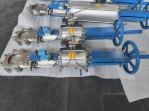 double acting pneumatic knife gate valves2