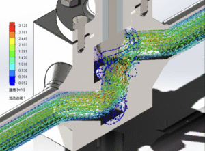 моделирование потока расплавленной соли в клапане