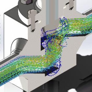 моделирование потока расплавленной соли в клапане