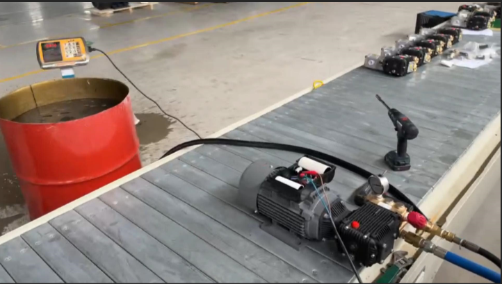 water mist pump flow and pressure test | 30 lpm at 50 bar | thinktank industrial pump