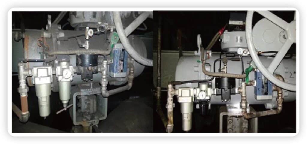 نظام أنابيب التحكم الهوائي لصمامات منع الارتفاع المفاجئ أحادية الفعل