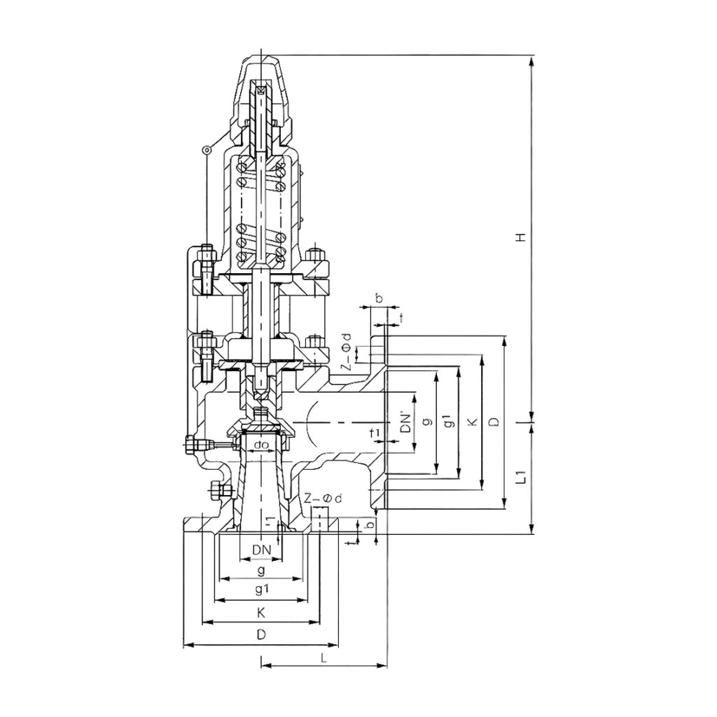 tt a40y spring loaded full lift high temperature safety valve with enclosed radiator