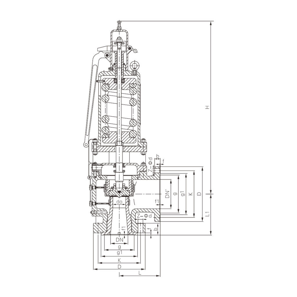tt a48sh high temperature & high pressure spring loaded full lift safety valve