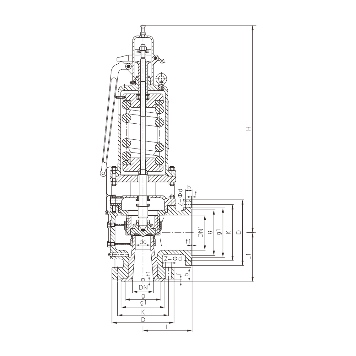 tt a48sh high temperature & high pressure spring loaded full lift safety valve