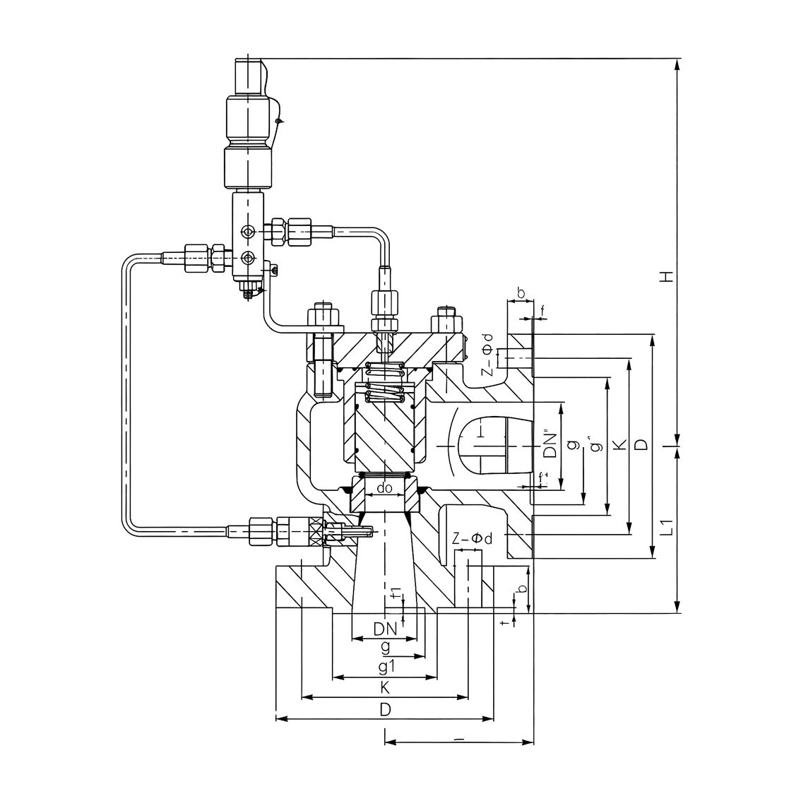 tt a46y/f pilot operated safety relief valve